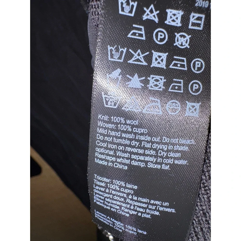 AllSaints Black Wool Cupro Mixed Media Full Zip Cardigan Sweater Medium
